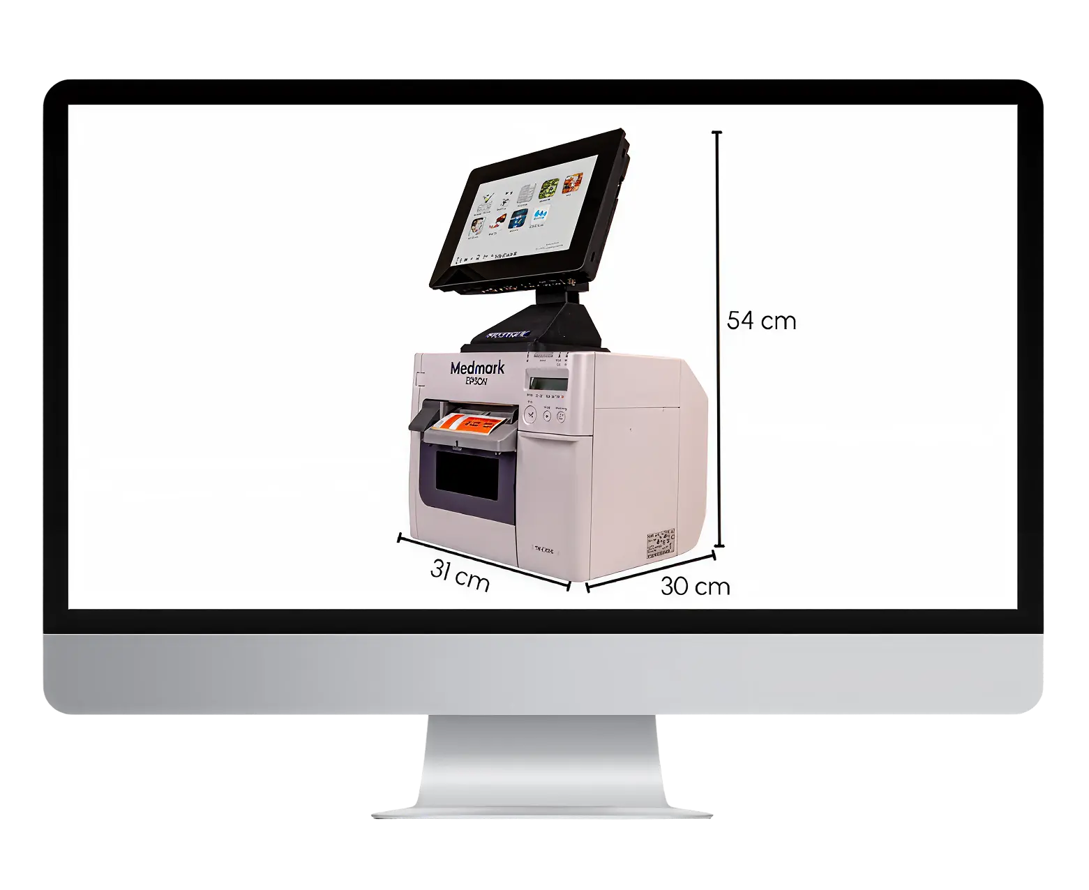 Digitalisering i vården med Medmarks platsbesparande lösning för etikettutskrift och säker läkemedelshantering.