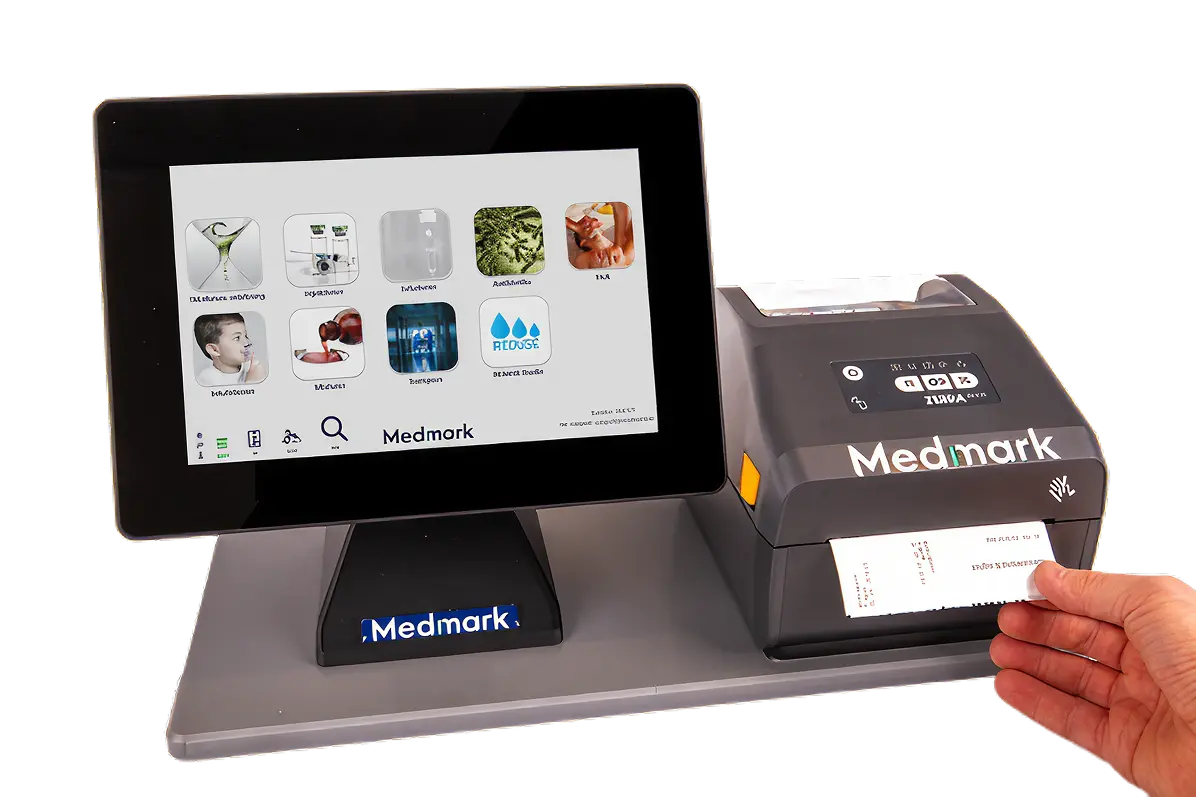 Medmarks system kombinerar digitalisering och etikettutskrift för trygg och effektiv läkemedelshantering inom vården.